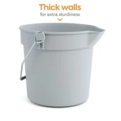 Coastwide Professional™ Plastic Bucket, 10 Qt., Gray (CW58017)