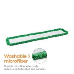 Coastwide Professional™ Looped-End Dust Mop Head, Microfiber, 36" X 5", Green (CW56771) -Kleenex Shop s1223848 s7
