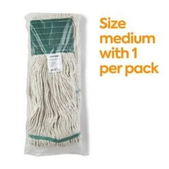 Coastwide Professional™ Looped-End Wet Mop Head, Medium, Cotton, 5" Headband, White (CW57749) 7 Coastwide Professional™ Looped-End Wet Mop Head, Medium, Cotton, 5" Headband, White (CW57749) -Kleenex Shop s1223922 s7