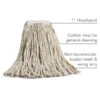 Coastwide Professional™ Cut-End Wet Mop Head, #32, Cotton, 1" Headband, White (CW57745)