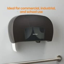 Coastwide Professional™ Twin Jumbo Roll Toilet Paper Dispenser, Black (CW60831) -Kleenex Shop s1225792 s7