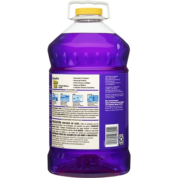 CloroxPro™ Pine-Sol All Purpose Cleaner, Lavender Clean , 144 Ounces Each (Pack Of 3) (97301) (Package May Vary) 6 CloroxPro™ Pine-Sol All Purpose Cleaner, Lavender Clean , 144 Ounces Each (Pack Of 3) (97301) (Package May Vary) - Image 6