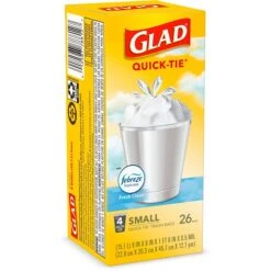 Glad OdorShield 4 Gallon White Trash Bag, Febreze Fresh Clean Scent, 26 Bags/Box (78812) -Kleenex Shop sp103681194 s7