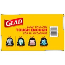 Glad® Large Drawstring Trash Bags - Extra Strong 30 Gallon Black Trash Bag, 90 Count (78952)