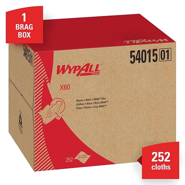 WypAll X60 Center-Pull Cloth Paper Towel, 1-Ply, 252 Towels/Box (54015) 1 WypAll X60 Center-Pull Cloth Paper Towel, 1-Ply, 252 Towels/Box (54015)