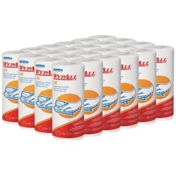 WYPALL L30 Durable Fibers Wipers, White, 70 Wipers/Roll, 24 Rolls/Carton (05843)