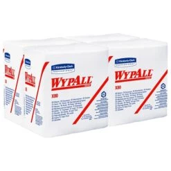 Wypall X80 Hydroknit Wipes, 1/4-Fold, 12 1/2 X 13, White, 50/Bx, 4 Boxes/Ct