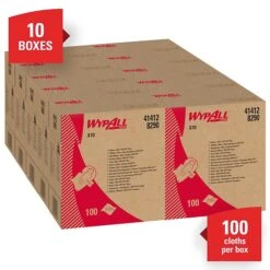 WypAll X70 HydroKnit Wipers, Blue, 100 Sheets/Box, 10 Boxes/Carton (41412)