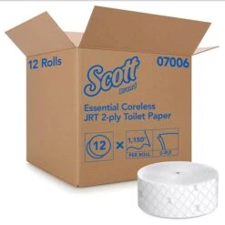 Scott Essential JRT Coreless Toilet Paper, 2-Ply, White, 12 Rolls/Carton (07006) 15 Scott Essential JRT Coreless Toilet Paper, 2-Ply, White, 12 Rolls/Carton (07006) -Kleenex Shop sp106253823 s7