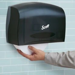 Kimberly Clark® IN-SIGHT® Coreless JRT Bath Tissue Dispenser, Smoke, 9 3/4"H X 14 1/8"W X 5 1/4"D -Kleenex Shop sp106253927 s7