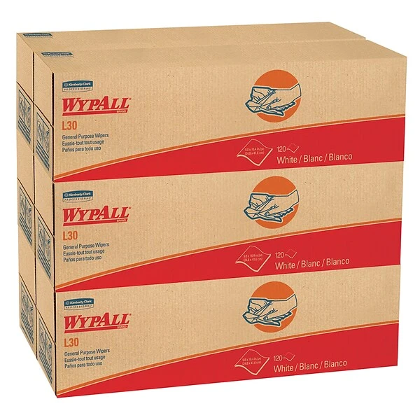 WypAll L30 DRC Wipers, White, 120 Sheets/Box, 6 Boxes/Pack (05816) 2 WypAll L30 DRC Wipers, White, 120 Sheets/Box, 6 Boxes/Pack (05816) - Image 2