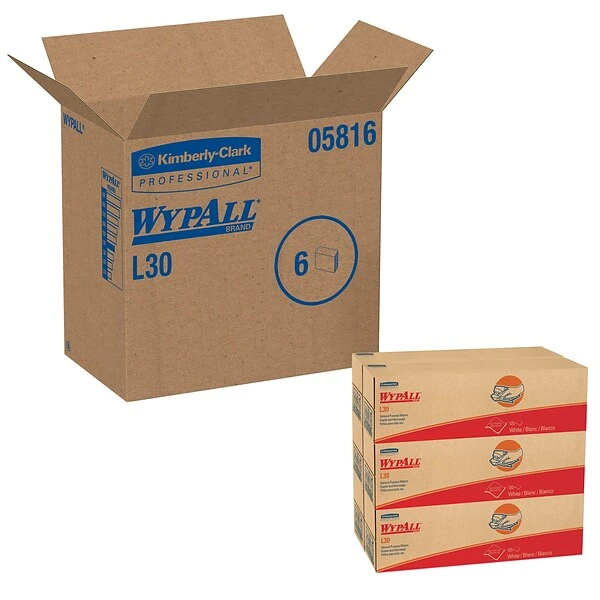 WypAll L30 DRC Wipers, White, 120 Sheets/Box, 6 Boxes/Pack (05816) 3 WypAll L30 DRC Wipers, White, 120 Sheets/Box, 6 Boxes/Pack (05816) - Image 3