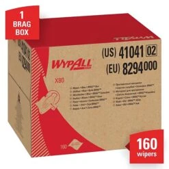 WypAll X80 HydroKnit Wipers, Blue, 160/Carton (41041)