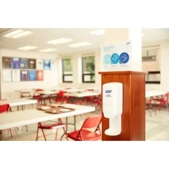 Purell CS2 Push-Style Hand Sanitizer Dispenser, White, For 1000 ML PURELL® CS2 Hand Sanitizer Refills, (4121-06)