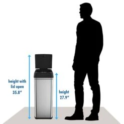 ITouchless Stainless Steel Sensor Trash Can With AbsorbX Odor Control System, Silver, 13 Gal. (DZT13) 12 ITouchless Stainless Steel Sensor Trash Can With AbsorbX Odor Control System, Silver, 13 Gal. (DZT13) -Kleenex Shop sp112220744 s7