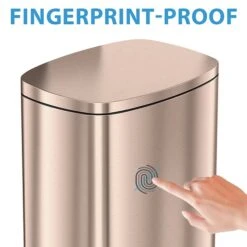 ITouchless SoftStep Stainless Steel Step Trash Can With AbsorbX Odor Control System, Rose Gold, 13.2 Gal. (PC13RRG ) 7 ITouchless SoftStep Stainless Steel Step Trash Can With AbsorbX Odor Control System, Rose Gold, 13.2 Gal. (PC13RRG ) -Kleenex Shop sp112221068 s7