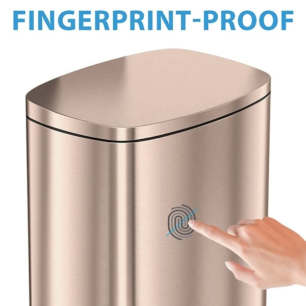 ITouchless SoftStep Stainless Steel Step Trash Can With AbsorbX Odor Control System, Rose Gold, 13.2 Gal. (PC13RRG ) 3 ITouchless SoftStep Stainless Steel Step Trash Can With AbsorbX Odor Control System, Rose Gold, 13.2 Gal. (PC13RRG ) - Image 3