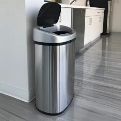 ITouchless SensorCan Stainless Steel Sensor Trash Can With AbsorbX Odor Control System, Silver, 13 Gal. (ITOS13B) 7 ITouchless SensorCan Stainless Steel Sensor Trash Can With AbsorbX Odor Control System, Silver, 13 Gal. (ITOS13B) -Kleenex Shop sp112221082 s7