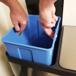 ITouchless SoftStep Stainless Steel Step Trash Can And Recycle Bin With Odor Filter, 16 Gal., Silver (PC60RSS) -Kleenex Shop sp113423252 s7