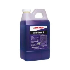 Betco Quat-Stat 5 One-Step Disinfecting Virucide Cleaner, Lavender Scent, 2L, 4/Carton (3414700)