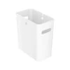 ITouchless SlimGiant Polypropylene Trash Can With No Lid, Polar White, 4.2 Gal., 2/Pack (SG102Wx2)