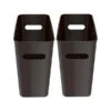 ITouchless SlimGiant Polypropylene Trash Can With No Lid, Mocha Black, 4.2 Gal., 6/Pack (SG103Bx6)