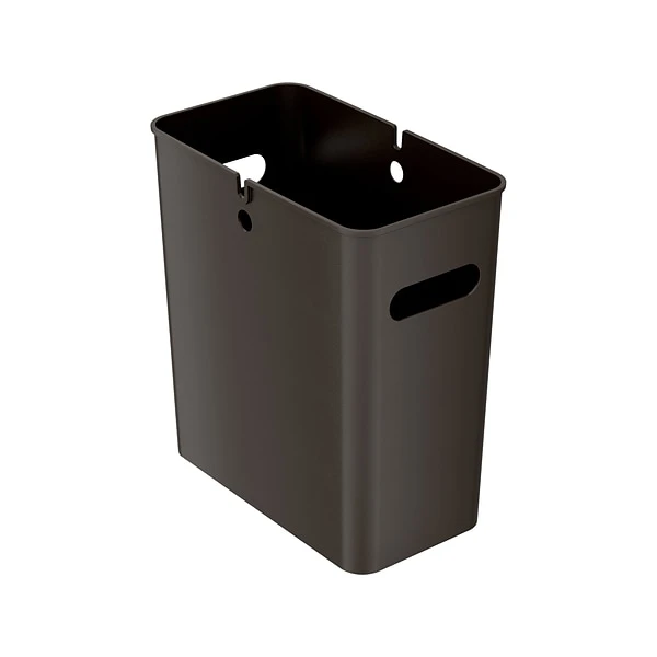 ITouchless SlimGiant Polypropylene Trash Can With No Lid, Mocha Black, 4.2 Gal., 2/Pack (SG103Bx2) 1 ITouchless SlimGiant Polypropylene Trash Can With No Lid, Mocha Black, 4.2 Gal., 2/Pack (SG103Bx2)