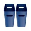 ITouchless SlimGiant Polypropylene Trash Can With No Lid, Reactive Blue, 4.2 Gal., 6/Pack (SG104Ux6)