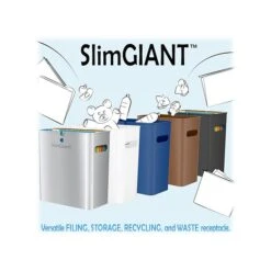 ITouchless SlimGiant Polypropylene Trash Can With No Lid, Reactive Blue, 4.2 Gal., 6/Pack (SG104Ux6) -Kleenex Shop sp118239461 s7