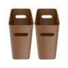ITouchless SlimGiant Polypropylene Trash Can With No Lid, Toffee Brown, 4.2 Gal., 6/Pack (SG105Nx6)
