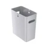 ITouchless SlimGiant Polypropylene Trash Can With No Lid, Metallic Silver, 4.2 Gal., 2/Pack (SG101Sx2)