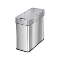 ITouchless Stainless Steel Left Sensor Trash Can, 4-Gallon, Silver (SG04SSL)