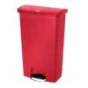 Rubbermaid Slim Jim Step-On Plastic Step Trash Can, 18 Gallon, Red (1883568)