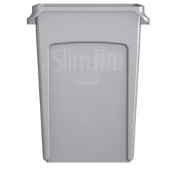 Rubbermaid Slim Jim Vented Rectangular Trash Can Waste Receptacle, 23 Gallons, Gray (FG354060GRAY) -Kleenex Shop sp120820133 s7
