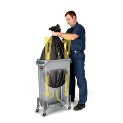 Rubbermaid Slim Jim Vented Rectangular Trash Can Waste Receptacle, 23 Gallons, Gray (FG354060GRAY) -Kleenex Shop sp120820135 s7