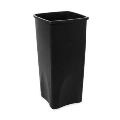 Rubbermaid Untouchable Plastic Square Wastebasket Trash Can, 23 Gallons, Black (FG356988BLA) -Kleenex Shop sp120820200 s7