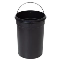 Honey-Can-Do Steel Round Step Trash Can With Lid, Black, 3.17 Gallon (TRS-05170) -Kleenex Shop sp122036470 s7