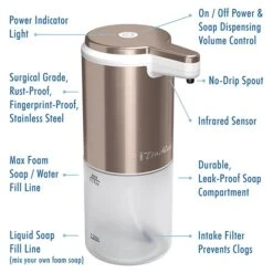 ITouchless Ultraclean Automatic Foam Hand Soap Dispenser, 325 ML, Rose Gold (SFD002G) -Kleenex Shop sp122683521 s7