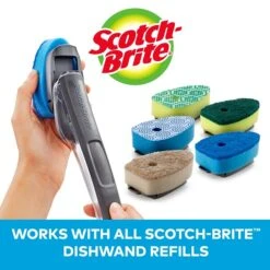 Scotch-Brite™ Advanced Soap Control Non-Scratch Dishwand, Blue, 1/Pack (451U-4) -Kleenex Shop sp125764931 s7