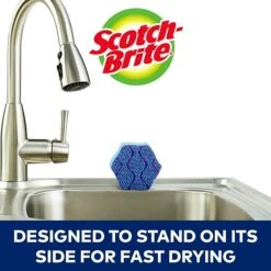 Scotch-Brite® Scrub Dots Advanced Non-Scratch Sponge Scrubbers, Blue, 2/Pack (SDA-2) 13 Scotch-Brite® Scrub Dots Advanced Non-Scratch Sponge Scrubbers, Blue, 2/Pack (SDA-2) -Kleenex Shop sp125764939 s7