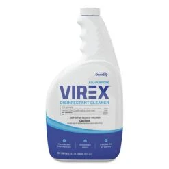 Virex All-Purpose Disinfectant Cleaner, Lemon Scent, 32 Oz Spray Bottle, 4/Carton