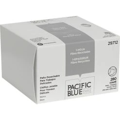 Pacific Blue Basic AccuWipe Fiber Wipers, White, 280/Pack, 60 Packs/Carton (29712CT)