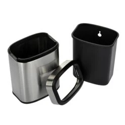 Alpine Industries Trash Can With Liner, 1.6 Gallon, Stainless Steel, Open Top (470-6L)