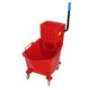Alpine Industries 36 Qt. Mop Bucket With Side Press Wringer In Red 2 Pack