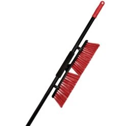 Alpine Industries 18" Red Smooth Surface Push Broom, (2-Pack)