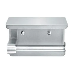 Alpine Industries Toilet Paper Holder With Shelf Storage Rack, Single Post Dispenser, Stainless Steel, (2-Pack)