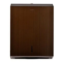 Alpine Industries Brown Stainless Steel Brushed C-Fold/Multi-Fold Paper Towel Dispenser 2 Pack