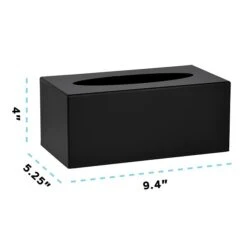 Alpine Industries Black Acrylic Tissue Box Containers For Home Or Business (2 Pack) -Kleenex Shop sp152696373 s7