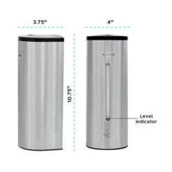 Alpine Industries Automatic Gel Hand Sanitizer Dispenser, 23 Oz, Stainless Steel