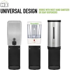 Alpine Industries Universal Soap And Sanitizer Dispenser Drip Tray, Black, Plastic